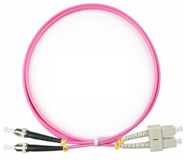 RC19 ШВО-50-OM4-SC-ST-1m Патч-корд оптический duplex SC-ST 50/125 mm OM4 1м LSZH