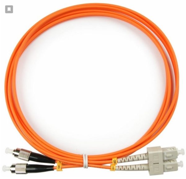 RC19 ШВО-62-SC-FC-15m Патч-корд оптический duplex SC-FC 62,5/125 mm 15м LSZH