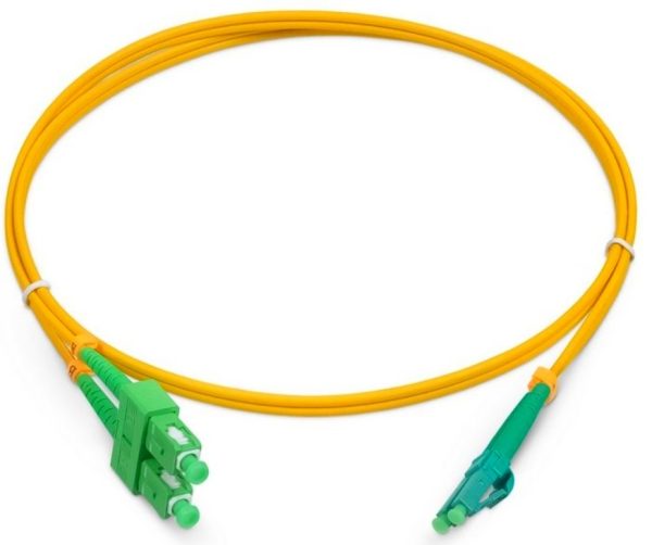 RC19 ШВО(d)-9-LC/APC-SC/APC-1m Патч-корд оптический duplex LC/APC-SC/APC 9/125 sm 1м LSZH