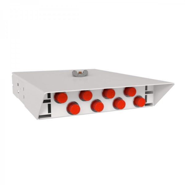 RC19 ШКОН-У-8-FC/UPC-50/125 Кросс оптический настенный на 8 портов FC 50/125мкм предсобранный (пигтейл FC 50/125-8шт, розетка FC-8шт, ложемент, КДЗС-8шт) 	Оптический настенный бокс укомплектованный 8 FC/UPC
