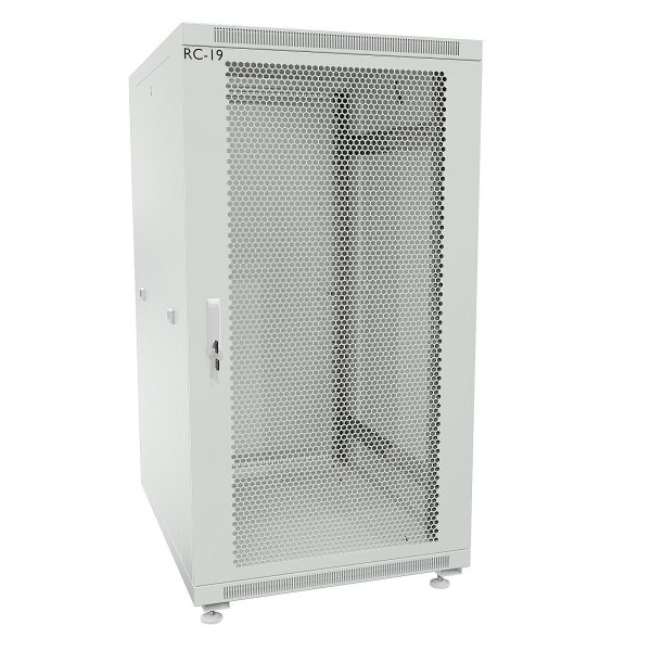 RC19 RP-33.6.10-PS.7035 Шкаф напольный 33U 600x1000х1587мм (ШхГхВ) телекоммуникационный 19amp;quot;, передняя дверь перфорированная - задняя металлическая панель, цвет серый RAL 7035