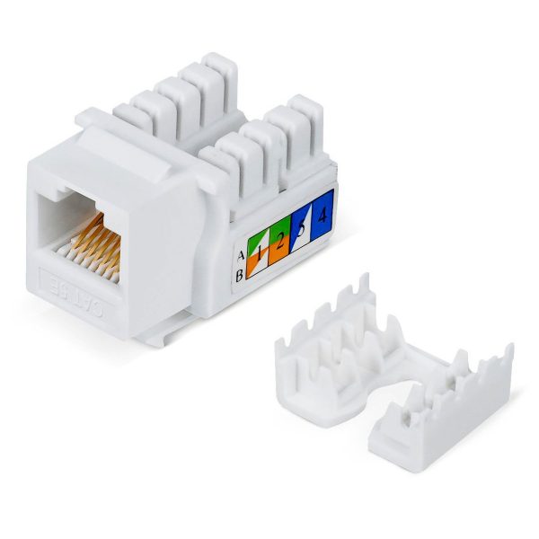 RC19 KJ-RJ45-Cat.5e-90-W Вставка Keystone Jack RJ-45, категория 5e, заделка тип 110, белая